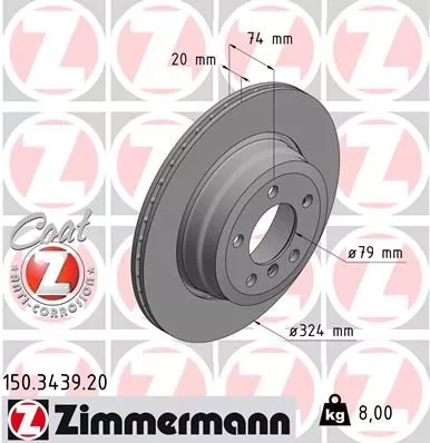 ZIMMERMANN Brake Disc (150.3439.20)