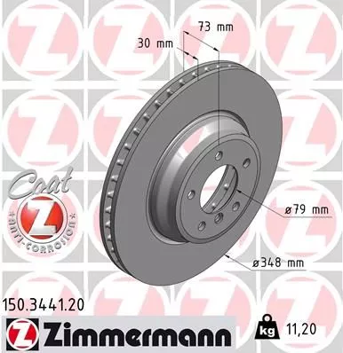 ZIMMERMANN Brake Disc (150.3441.20)