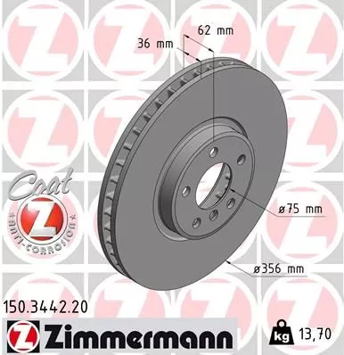 ZIMMERMANN Brake Disc (150.3442.20)