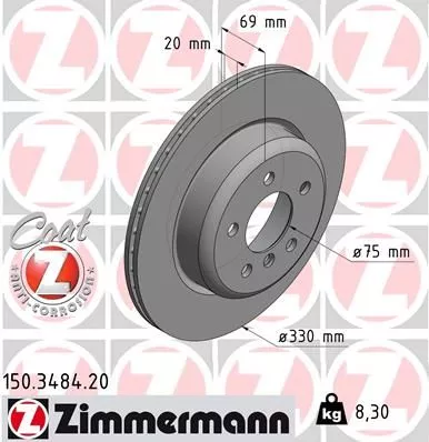 ZIMMERMANN Brake Disc (150.3484.20)