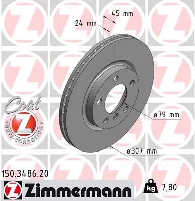ZIMMERMANN Brake Disc (150.3486.20)