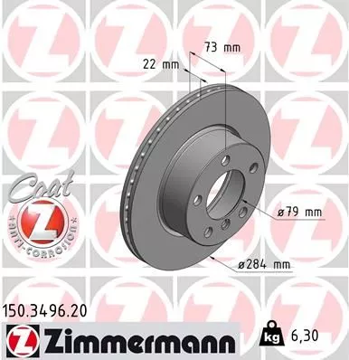 ZIMMERMANN Brake Disc (150.3496.20)