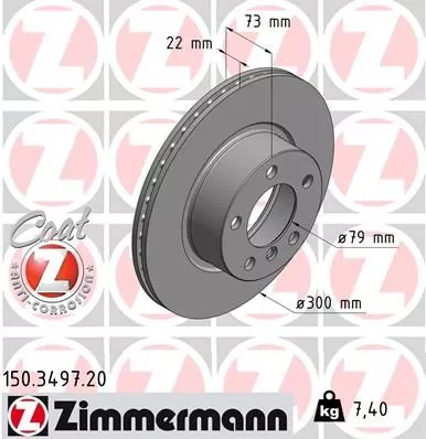 ZIMMERMANN Brake Disc (150.3497.20)