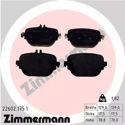 ZIMMERMANN Brake Pad Set, disc brake (22602.175.1)