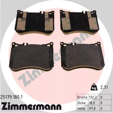 ZIMMERMANN Brake Pad Set, disc brake (25179.180.1)