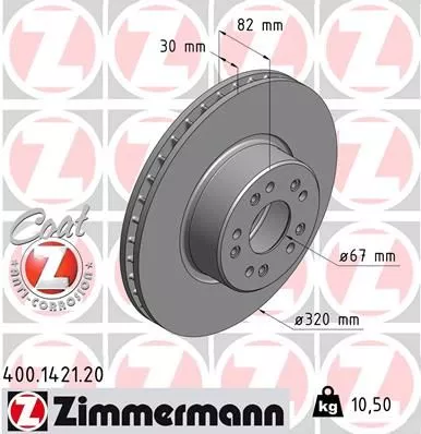 ZIMMERMANN Brake Disc (400.1421.20)