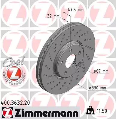 ZIMMERMANN Brake Disc (400.3632.20)