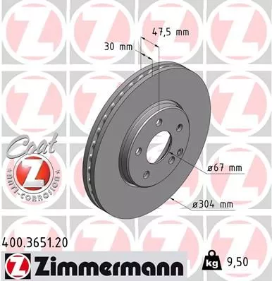ZIMMERMANN Brake Disc (400.3651.20)