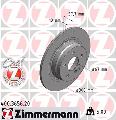 ZIMMERMANN Brake Disc (400.3656.20)