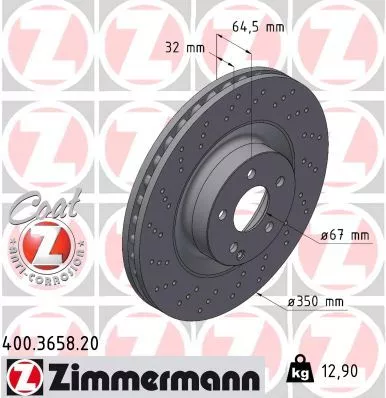 ZIMMERMANN Brake Disc (400.3658.20)