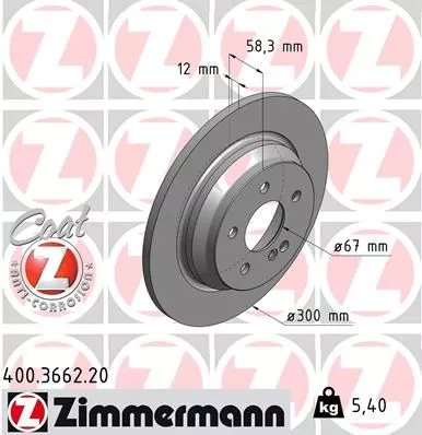 ZIMMERMANN Brake Disc (400.3662.20)