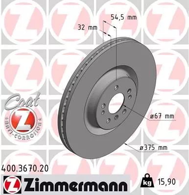 ZIMMERMANN Brake Disc (400.3670.20)