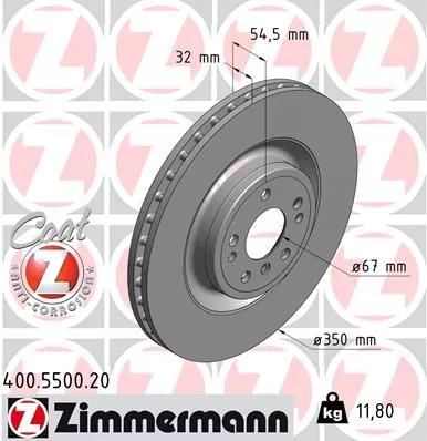 ZIMMERMANN Brake Disc (400.5500.20)