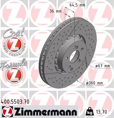 ZIMMERMANN Brake Disc (400.5503.70)