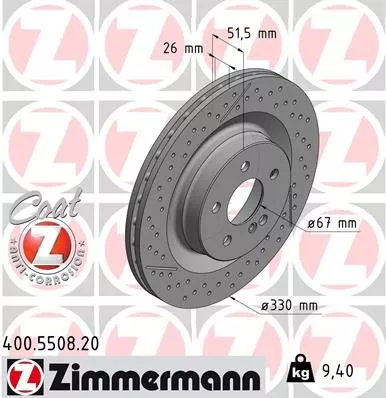 ZIMMERMANN Brake Disc (400.5508.20)