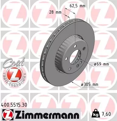 ZIMMERMANN Brake Disc (400.5515.30)
