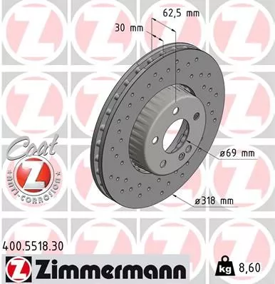 ZIMMERMANN Brake Disc (400.5518.30)