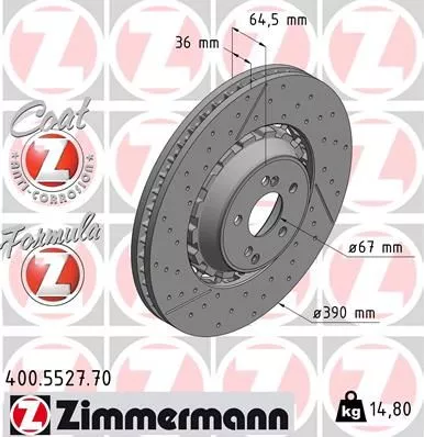 ZIMMERMANN Brake Disc (400.5527.70)