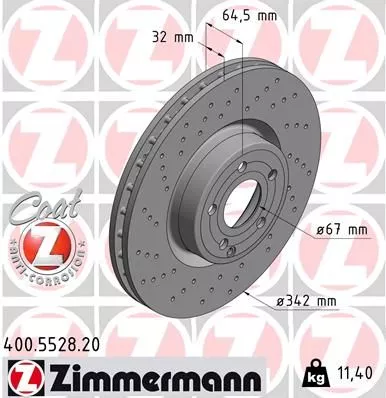 ZIMMERMANN Brake Disc (400.5528.20)