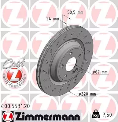 ZIMMERMANN Brake Disc (400.5531.20)