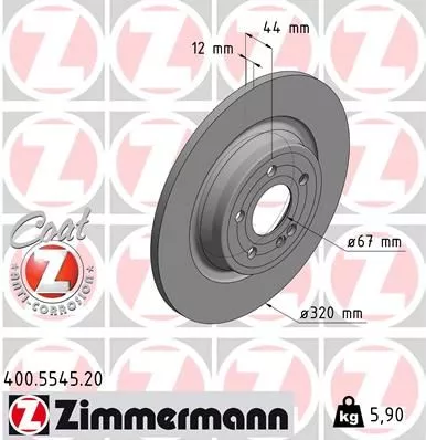 ZIMMERMANN Brake Disc (400.5545.20)