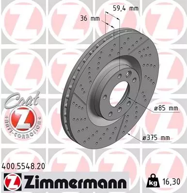 ZIMMERMANN Brake Disc (400.5548.20)