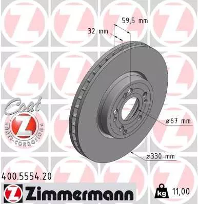 ZIMMERMANN Brake Disc (400.5554.20)