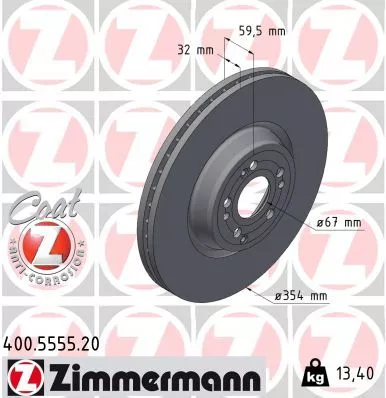 ZIMMERMANN Brake Disc (400.5555.20)
