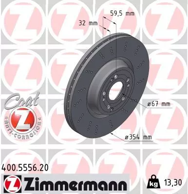 ZIMMERMANN Brake Disc (400.5556.20)
