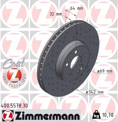 ZIMMERMANN Brake Disc (400.5578.30)