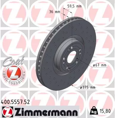 ZIMMERMANN Brake Disc (400.5557.52)