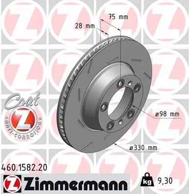 ZIMMERMANN Brake Disc (460.1582.20)