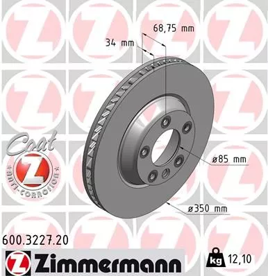 ZIMMERMANN Brake Disc (600.3227.20)