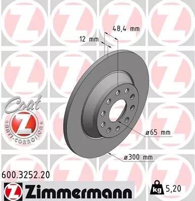ZIMMERMANN Brake Disc (600.3252.20)