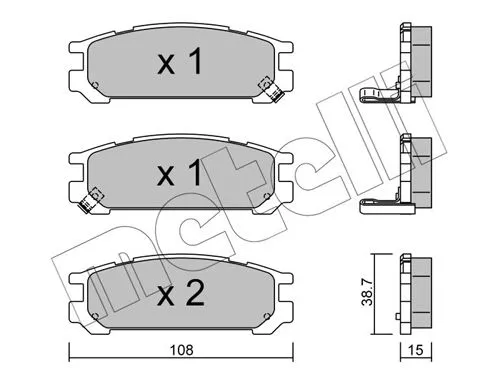 METELLI Brake Pad Set, disc brake (202-040)