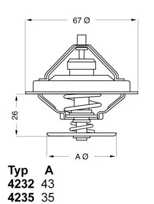 Thermostat, coolant