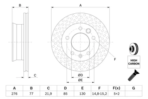 BOSCH Brake Disc (0986478849)