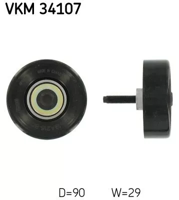 Deflection/Guide Pulley, V-ribbed belt