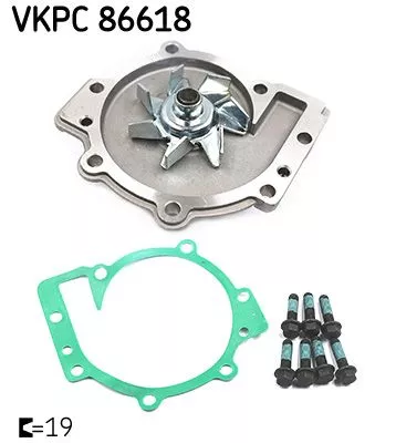 SKF Water Pump, engine cooling (VKPC86618)