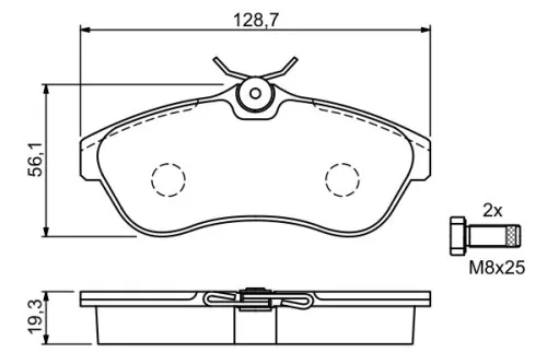 BOSCH Brake Pad Set, disc brake (0986424635)
