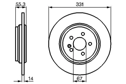 BOSCH Brake Disc (0986478995)