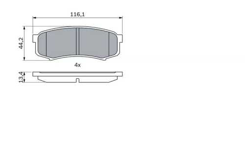 BOSCH Brake Pad Set, disc brake (0986424313)