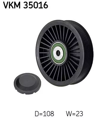 SKF Deflection/Guide Pulley, V-ribbed belt (VKM35016)