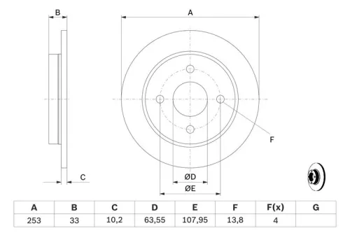 BOSCH Brake Disc (0986478344)