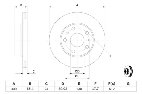BOSCH Brake Disc (0986478842)