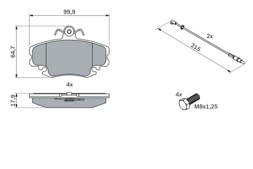 BOSCH Brake Pad Set, disc brake (0986467720)