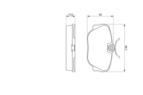 BOSCH Brake Pad Set, disc brake (0986491730)