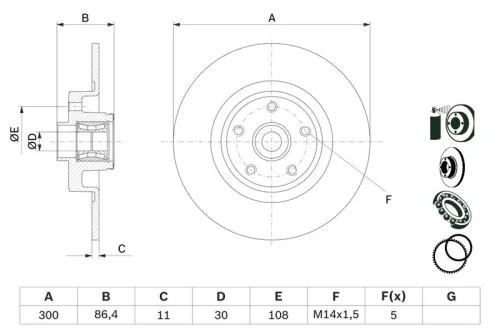 BOSCH Brake Disc (0986479276)