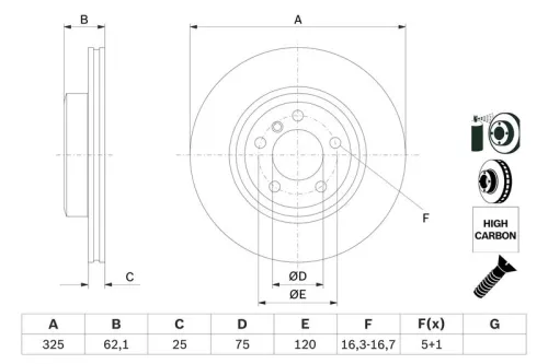 BOSCH Brake Disc (0986479348)