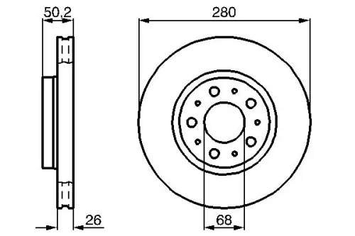 BOSCH Brake Disc (0986478603)